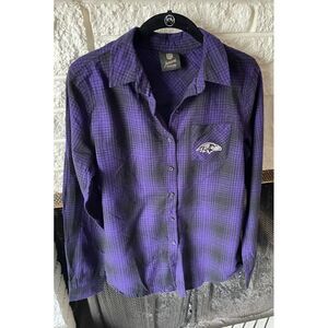 NFL Baltimore‎ Ravens Woman Junior Collection Flannel Shirt  Size S-CH-P 3/5
